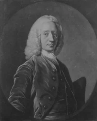 John Coutts Esq., Lord Provost van Edinburgh, gegraveerd door James McArdell